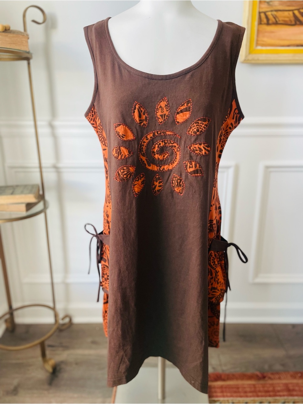 Sunburst Sleeveless Tunic Dress